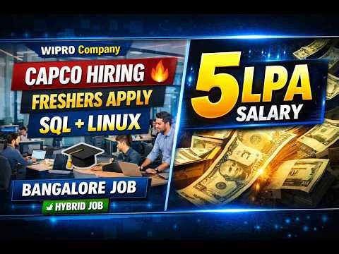 Capco Hiring Freshers 2026 🔥 5 LPA | Application Support Role | SQL + Linux Required