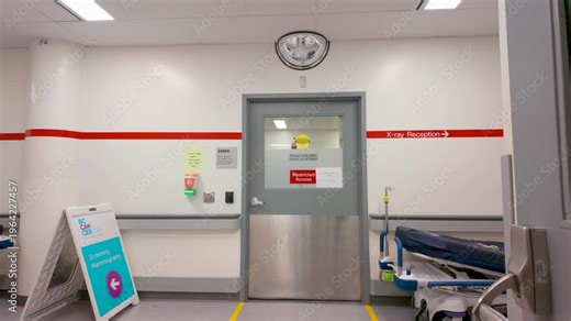 Victoria, BC, Canada – March 28, 2026: Victoria General Hospital (VGH) X-ray reception and cancer screening entrance