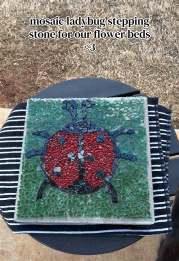 Creating a Mosaic Ladybug Stepping Stone