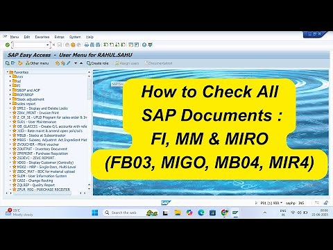 How to Check All SAP Documents: FI, MM & MIRO (FB03, MIGO, MB04, MIR4, MIR5)