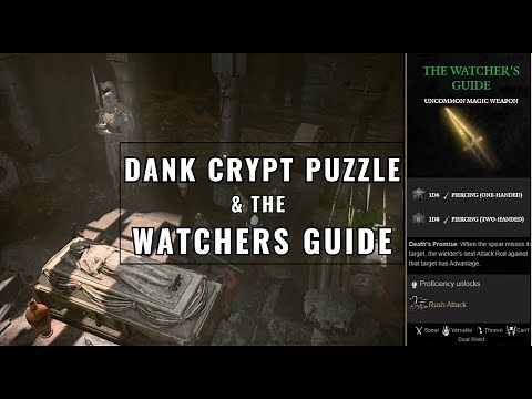 Dank Crypt Puzzle + The Watchers Guide - Baldurs Gate 3