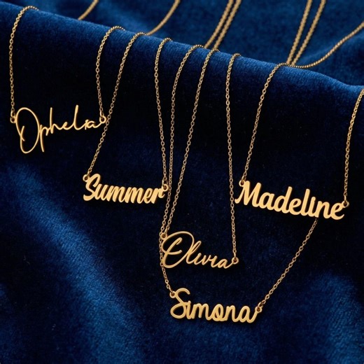 Custom Gold Name Necklace, Personalized Name Jewelry, Minimalist Name Necklace, Christmas Gift for Her, Gift for Mom, Women Necklace - Etsy