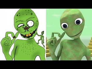 DAME TU COSITA SONG👀Me Kemaste Dancing Green Alien l Funny Drawing Meme