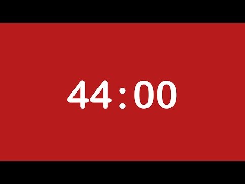 44 MINUTE TIMER • 44 MINUTE COUNTDOWN TIMER + Alarm, Full HD, 1080, Red