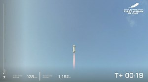 48K views · 792 reactions | WATCH - Jeff Bezos blasted into space this morning on his rocket company's first flight with people on board. Along with him was his brother, an 18-year-old from the Netherlands and an 82-year-old aviation pioneer from Texas - the youngest and oldest to ever fly in space. MORE: https://bit.ly/3eCvOYY | WSVN-TV | Facebook