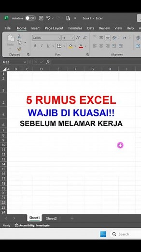 879K views · 16K reactions | 5 Rumus Excel Wajib di Kuasai sebelum melamar kerja #excel #microsoftexcel #belajarexcel #tutorialexcel #belajarword #belajarkomputer #belajarlaptop #belajarmicrosoftoffice #rumusexcel #exceldasar #tipsdantrik #fyp semua orang @sorotan | Isnaini Elhabib | Facebook