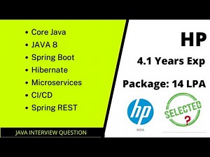 Compilation of java interview questions | HP Latest Interview | Java Developer