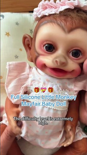 New full silicone baby monkey, so cute #reborndoll #rebornbaby#fullsiliconebaby #siliconemonkey