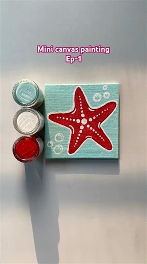 Mini Canvas Painting Ep-1 | Acrylic painting #shorts #canvaspainting