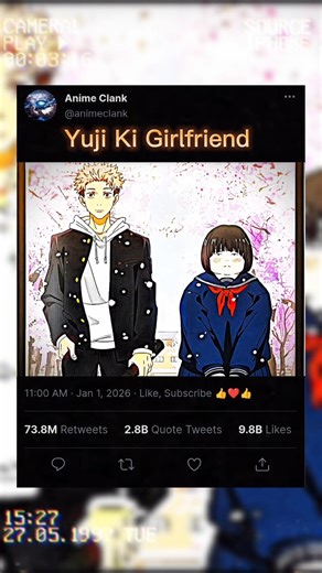 Yuji ki girlfriend ❤️| Jujutsu kaisen funny moments |#jjk​#jujutsukaisen#gojosatoru​#shorts​#amv​