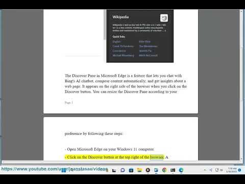 Resize Discover Pane in Microsoft Edge on Windows 11