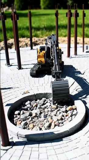 RC Excavator Clears Rocks for a Foundation | Tiny Construction Work