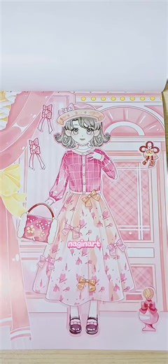 ASMR sticker book (change make up sticker) dress up paper doll sticker #stickerbook #paperdoll