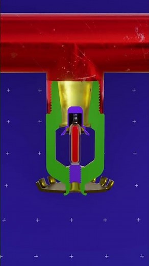 How a Fire Sprinkler Works 3D Animation #3danimation #animation #shorts