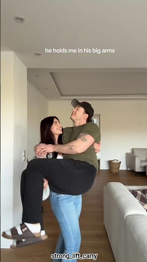 girl carry man #liftcarry #couple cradle carry