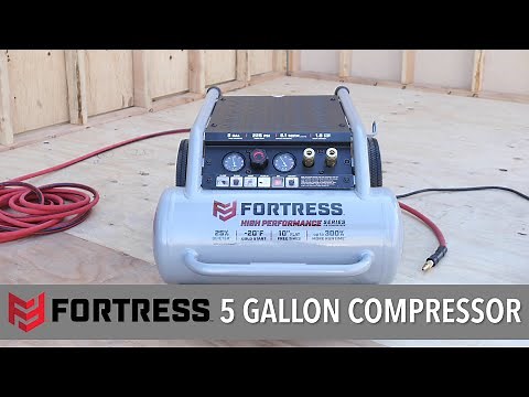 Fortress™ 5 Gallon 225 PSI Oil-Free Professional Air Compressor - Item 56402