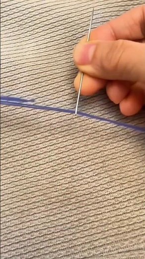 This is an easy way to thread large threads into the eye of a needle #shorts #tips