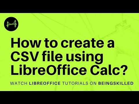 How to create a CSV file using LibreOffice Calc?