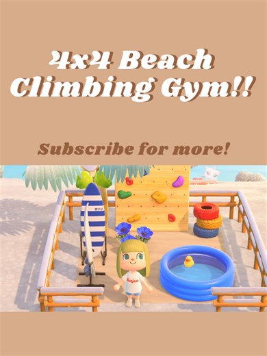 Mini Builds en ACNH: Playa y Gimnasio de Escalada