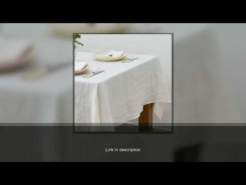 Home 100% Pure Linen Tablecloth ,Classic Rectangle Natural Flax Linen Table Cover for Dining Ro