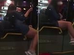 Moment bus driver appears to kiss and fondle a teenage passenger