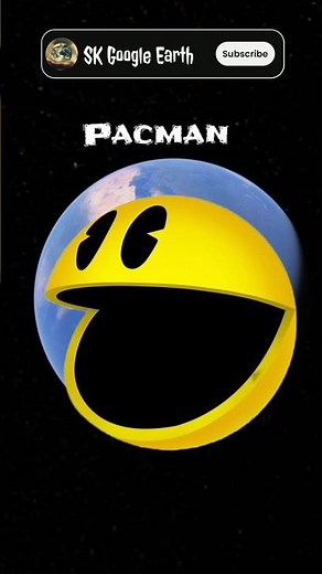 OMG 😱 i find Pacman on Google map and google earth #skgoogleearth #pacman #shorts #map