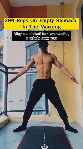 Morning Empty Stomach Challenge 200 Reps for Transformation! #StayConsistent #TwoWeeksChallenge #NewYou #homeworkout #exercisetips #reels2023 | Exercise Guide