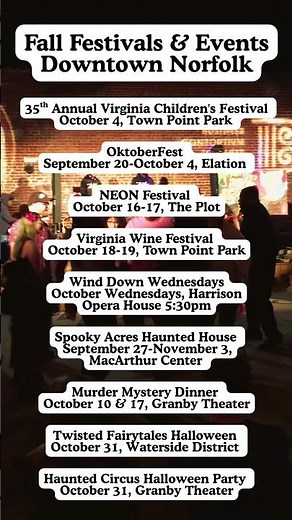 Fall Festivals in Downtown Norfolk 2025 🍂