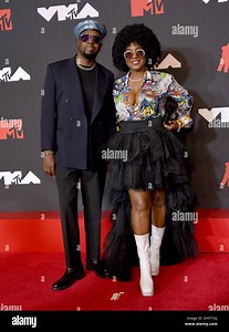 Wyclef Jean and Claudinette Jean at the 2021 MTV Video Music Awards held at Barclays Center on September 12, 2021 in Brooklyn, NY Stock Photo - Alamy