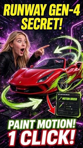 Runway Gen-4 SECRET: Paint Motion to Make Ferrari FLY in 1 Click!