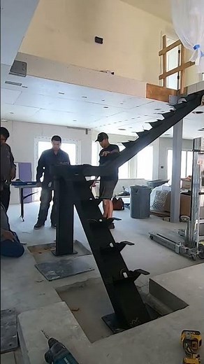 floating stairs installation