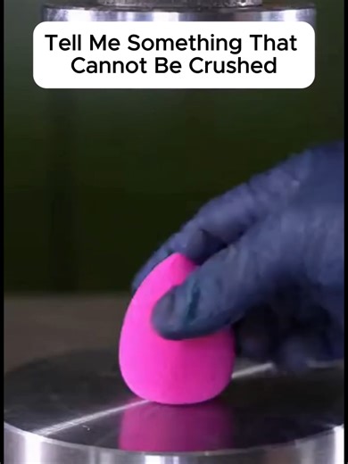 Hydraulic Press vs. Beauty Blender: A Satisfying Showdown