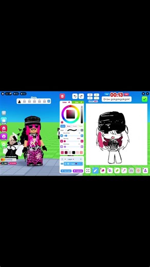 ROBLOX chibi drawing challenge #roblox #drawing #chibi
