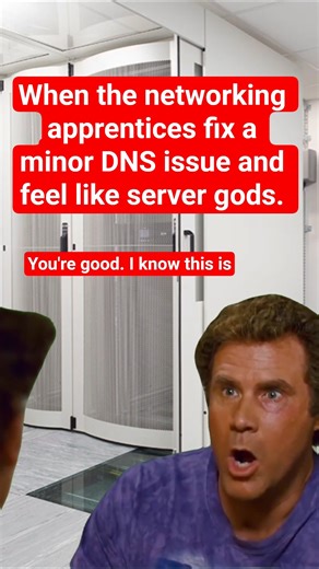 When the networking apprentices fix a DNS issue #serveradmin #networking #sysadmin #techsupport