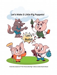 Three Little Pigs Stick Puppet Activity | Storytelling Craft Printable | Fairy Tale PDF for Kids - Etsy