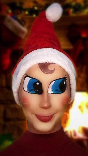 Creepy Elf on the Shelf Christmas Makeup Tutorial