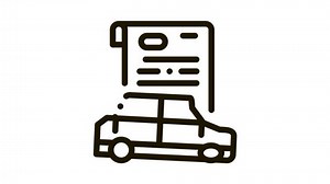 car insurance Icon Animation line