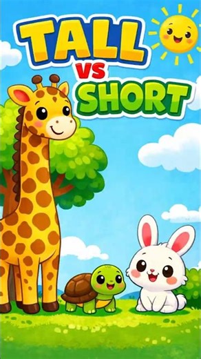 Tall vs Short for Kids 🦒🐢| Preschool Learning | DugDugi TV