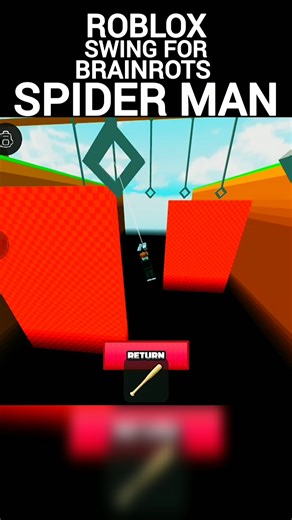 SPIDERMAN BACON In Swing Obby For Brainrots Roblox #roblox #shorts #robloxshorts #robloxgame
