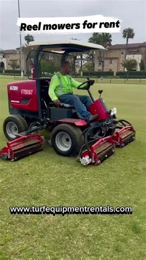Reel mowers for rent. 3-gang or 5-gang. #turfequipmentrentals