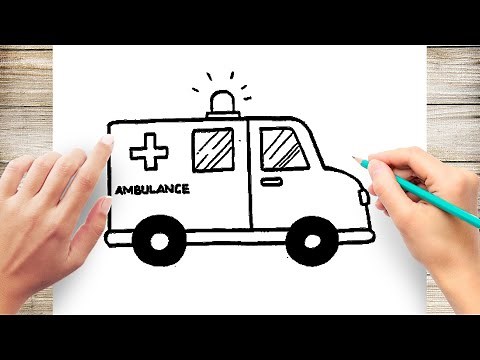 How To Draw Simple Ambulance Step by Step