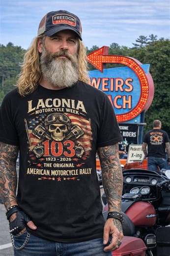 Buy Laconia Motorcycle Rally 2026 Unisex T-shirt Online in India - Etsy