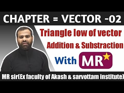 VECTOR-2. Triangle law of vector addition & subtraction 👍