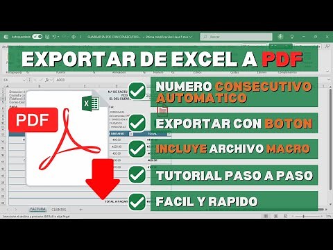 TUTORIAL: EXPORTAR EN EXCEL A PDF CON NOMBRE Y CONSECUTIVO | INCLUYE MACRO PARA DESCARGAR