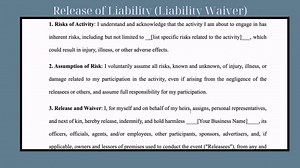 Professional Release of Liability Form | Editable Waiver Template | Instant Download - Etsy