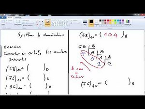 Exercice 4 : Système de Numération convertir décimal en octal