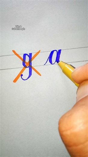 easy cursive letter "g" calligraphy for beginners| a to z English calligraphy #viral #cursive