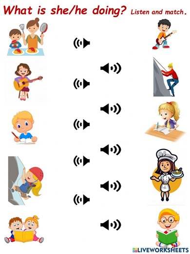 What are they doing? 4 worksheet