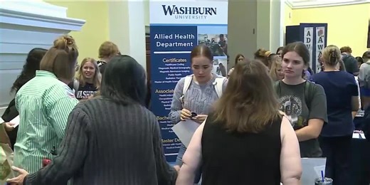 Students explore possibilities, the skills they can learn at Washburn University fair