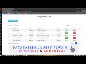 PHP MYSQL - Datatables Jquery Plugin and Bootstrap